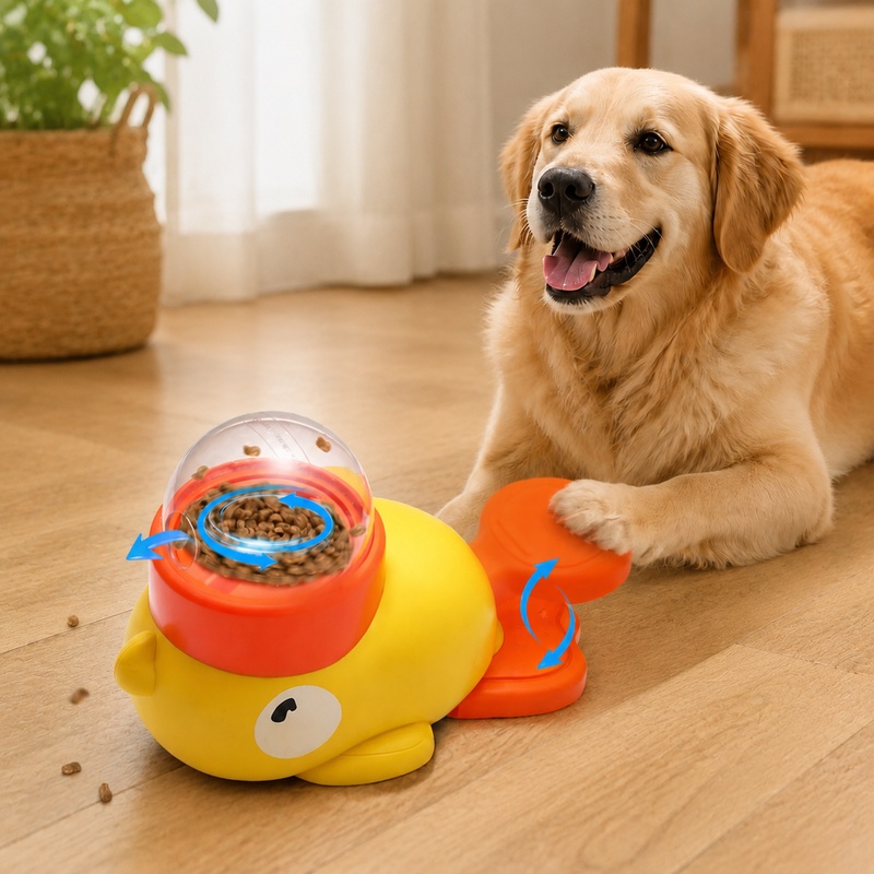 만화 오리 모양의 인터랙티브 애완동물 훈련 장난감, 자 - Dog Puzzle Feeder Toy 리뷰 및 가격