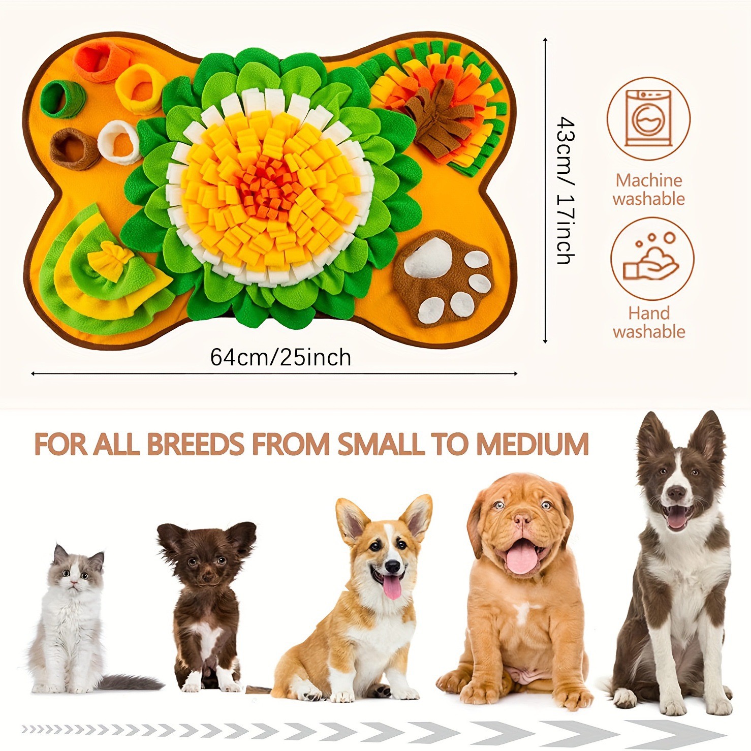 소형 및 중형견용 펫 스너플, 강아지용 인터랙티브 스니 - Snuffle Mat For Dogs 리뷰 및 가격